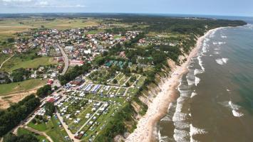 Chłapowo, plaża z lotu ptaka