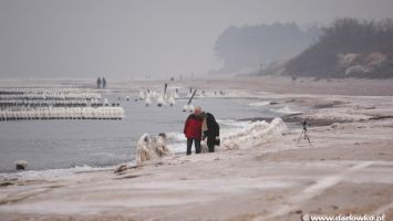Darłówko - plaża wschodnia zimą
