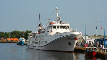 Darłówko - port. Statek pasażerski