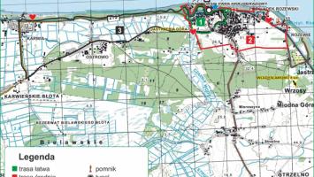 mapa tras Nordic Walking w Jastrzębiej Górze i Karwi