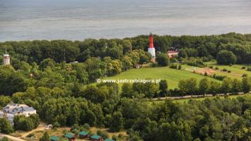 Widok na latarnię morską w Rozewiu