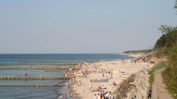 Zejście na plażę w Ustroniu Morskim